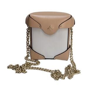 MANU Atelier Micro Pristine Bag Champagne & White